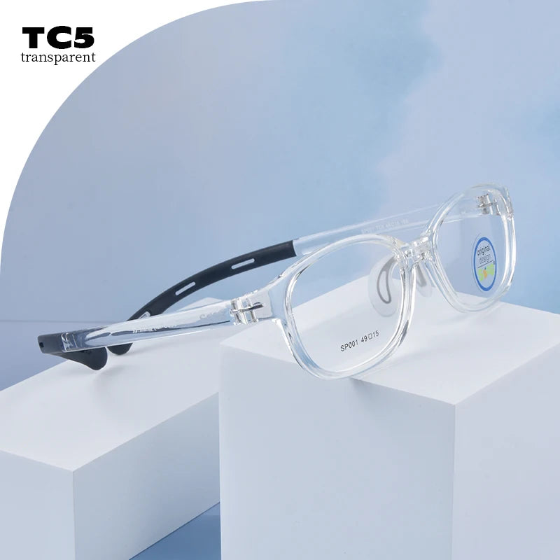 Secg Unisex Youth's Full Rim Square Tr 90 Silicone Eyeglasses 216001