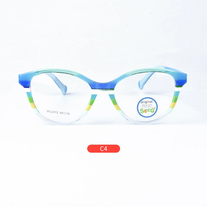 Secg Unisex Children's Full Rim Round Tr 90 Silicone Eyeglasses 262312