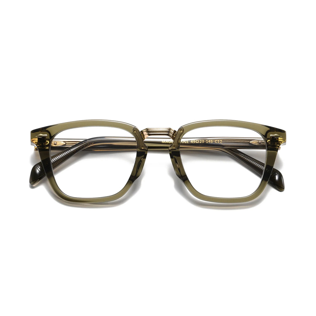 Aror Women's Full Rim Square Thick Acetate Alloy Eyeglasses 19133