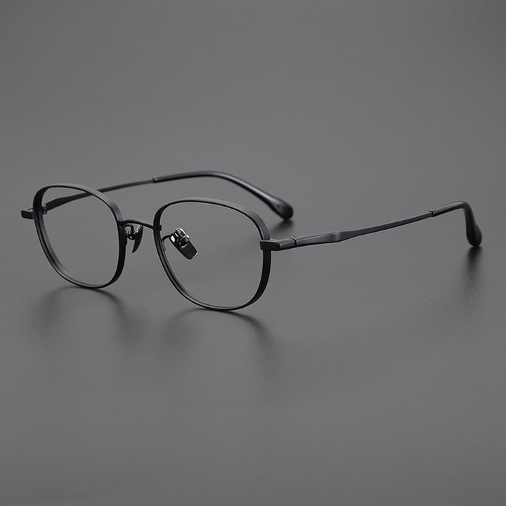 Gatenac Unisex Full Rim Small Square Titanium Eyeglasses Gxyj1025 Full Rim Gatenac