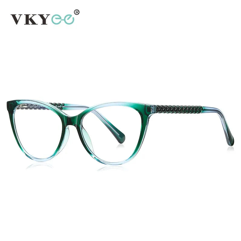 Vicky Unisex Full Rim Tr 90 Stainless Steel Cat Eye Reading Glasses 2136 Reading Glasses Vicky