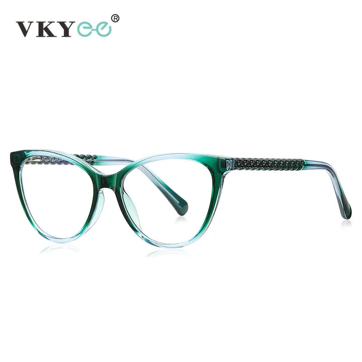 Vicky Unisex Full Rim Tr 90 Stainless Steel Cat Eye Reading Glasses 2136 Reading Glasses Vicky