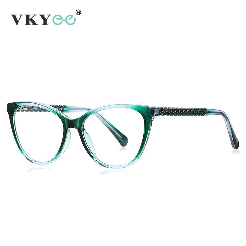 Vicky Unisex Full Rim Tr 90 Stainless Steel Cat Eye Reading Glasses 2136 Reading Glasses Vicky   
