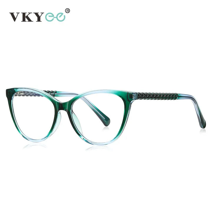 Vicky Unisex Full Rim Tr 90 Stainless Steel Cat Eye Reading Glasses 2136 Reading Glasses Vicky   