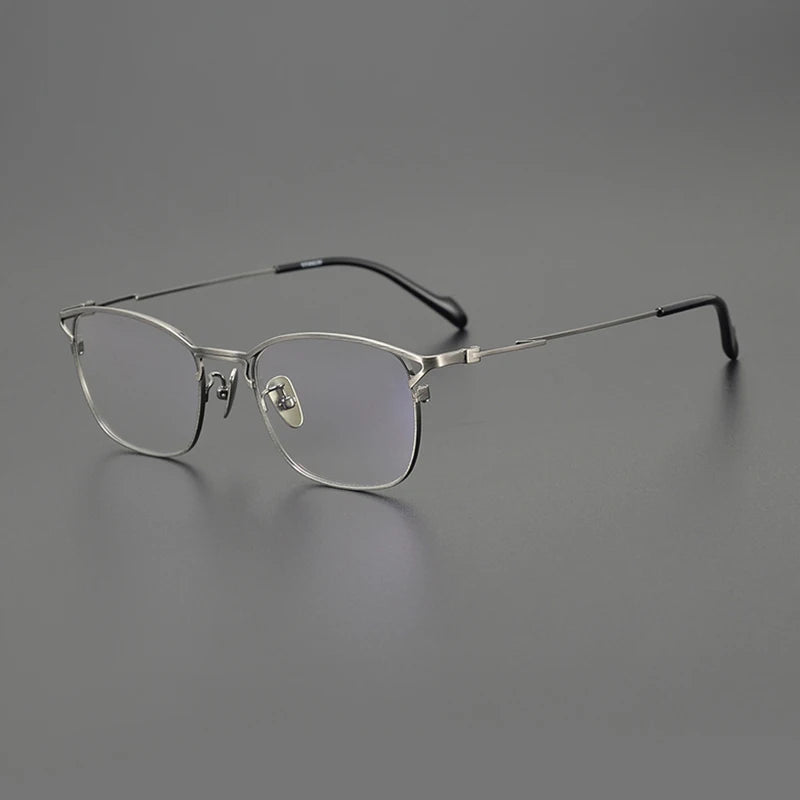 Gatenac Unisex Full Rim Square Titanium Eyeglasses Gxyj1143 Full Rim Gatenac Gun