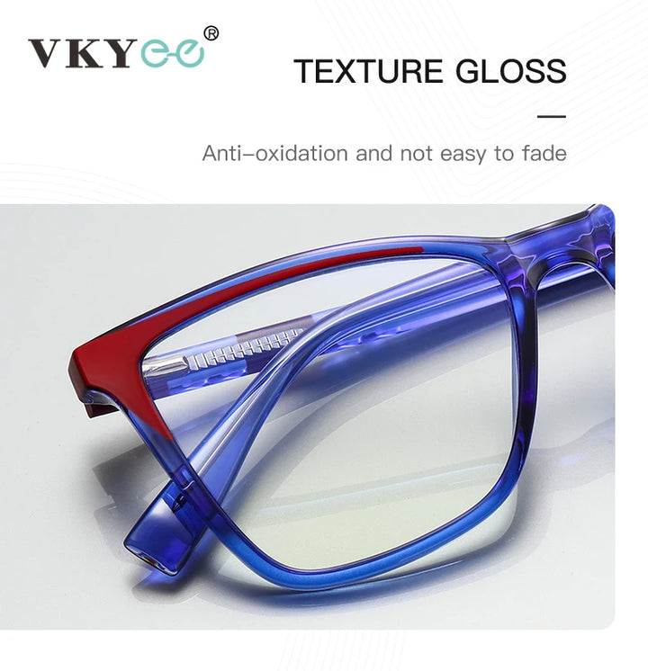 Vicky Unisex Full Rim Square Tr 90 Stainless Steel Reading Glasses 2116 Reading Glasses Vicky