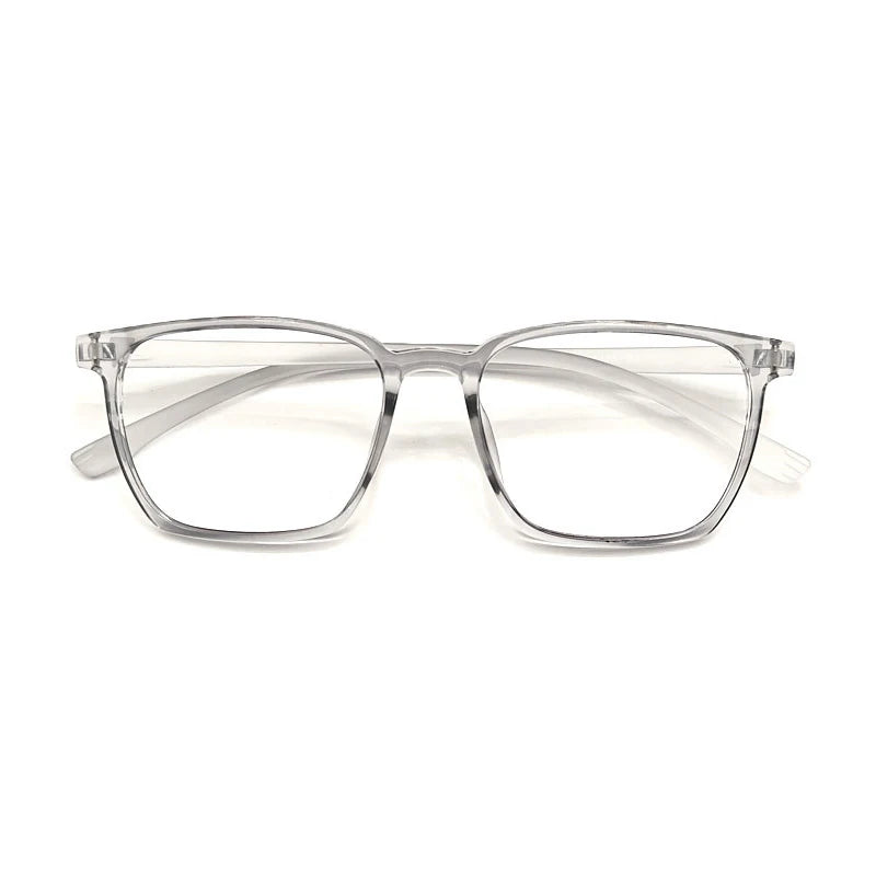 Kocolior Unisex Full Rim Square Tr 90 Acetate Hyperopic Reading Glasses 7120 Reading Glasses Kocolior Gray 0