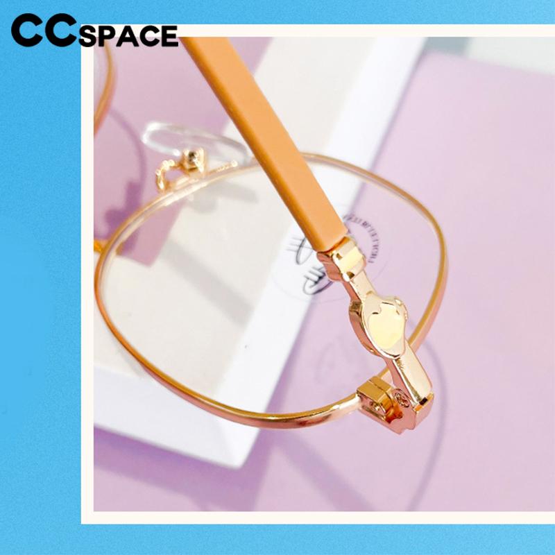 CCspace Unisex Youth Full Rim Oval Alloy Eyeglasses 56566 Full Rim CCspace