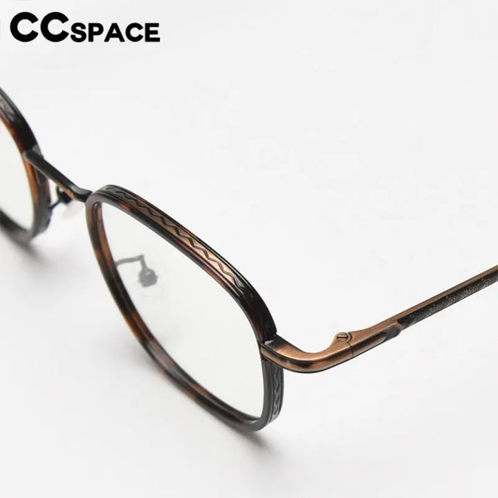 CCspace Unisex Full Rim Square Alloy Eyeglasses 56833 Full Rim CCspace