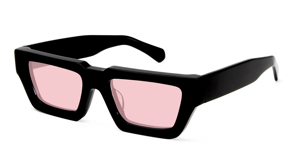 Esnbie Unisex Full Rim Brow Line Square Acetate Sunglasses 101023