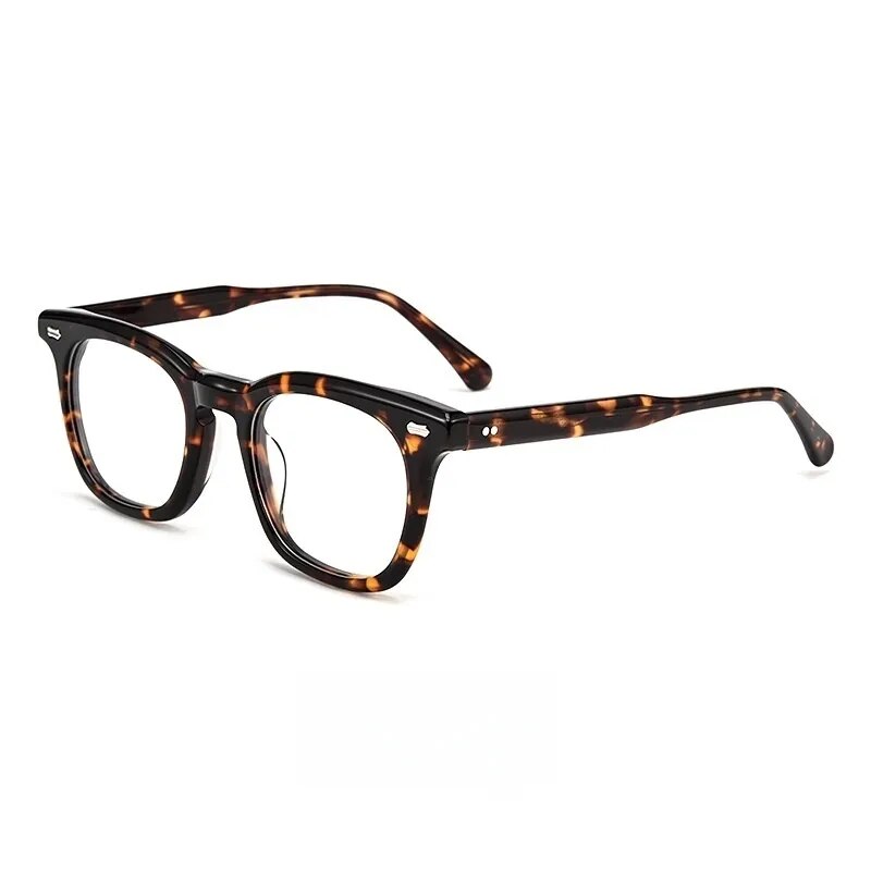 Yimaruili Unisex Full Rim Square Acetate Eyeglasses Kbt98612 Full Rim Yimaruili Eyeglasses Tortoiseshell