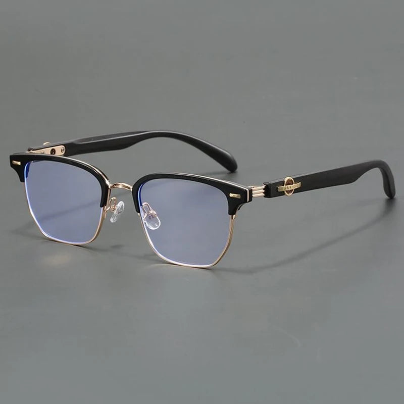 Xbora Unisex Full Rim Irregular Square Ultem Alloy Eyeglasses15659