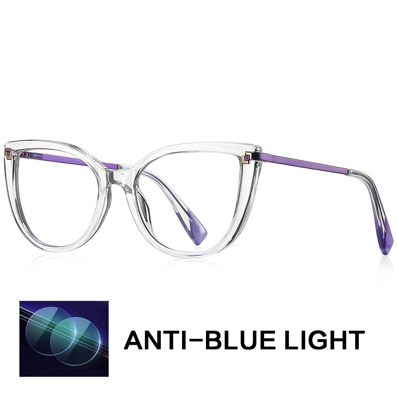 Gatenac Women's Full Rim Cat Eye Tr 90 Titanium Reading Glasses G2128