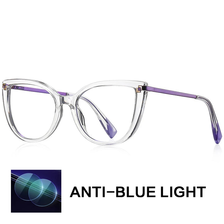 Gatenac Women's Full Rim Cat Eye Tr 90 Titanium Reading Glasses G2128