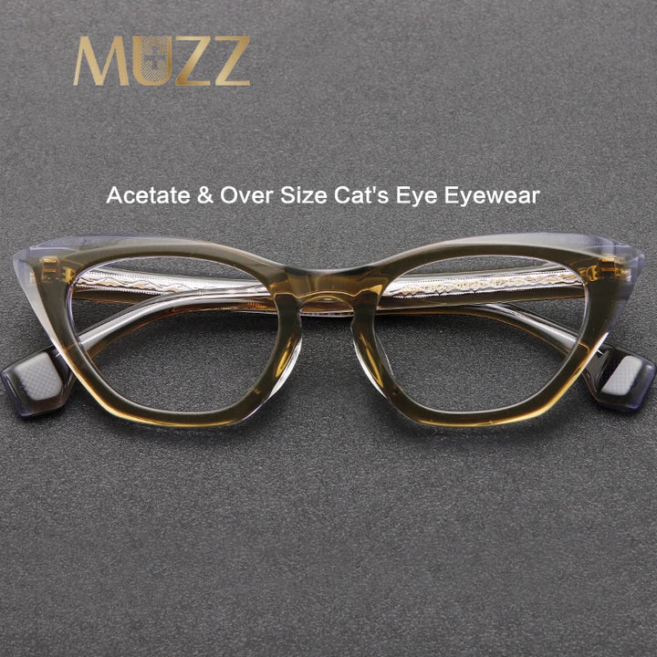 Muzz Women's Full Rim Cat Eye Acetate Eyeglasses 73rx Full Rim Muzz