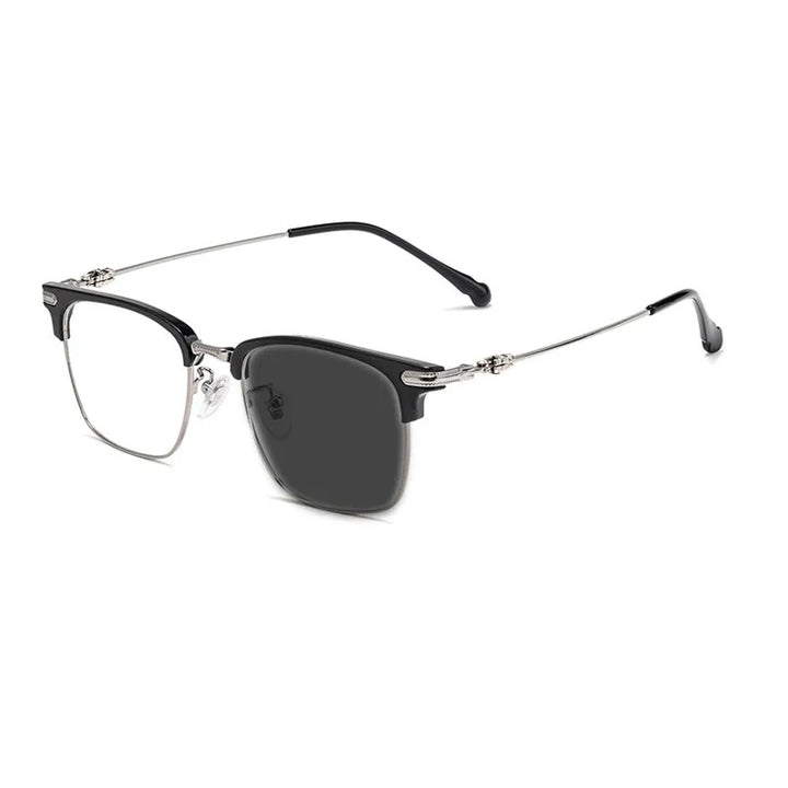 Kocolior Unisex Full Rim Square Titanium Alloy Hyperopic Reading Glasses 8366 Reading Glasses Kocolior