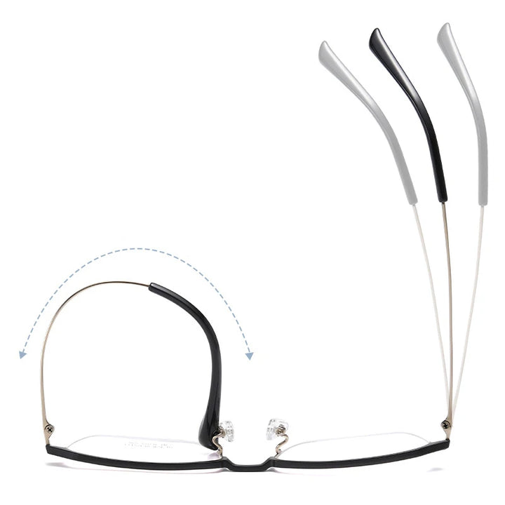 Hotochkin Mens Semi Rim Square Titanium Yj2032 Semi Rim Hotochki