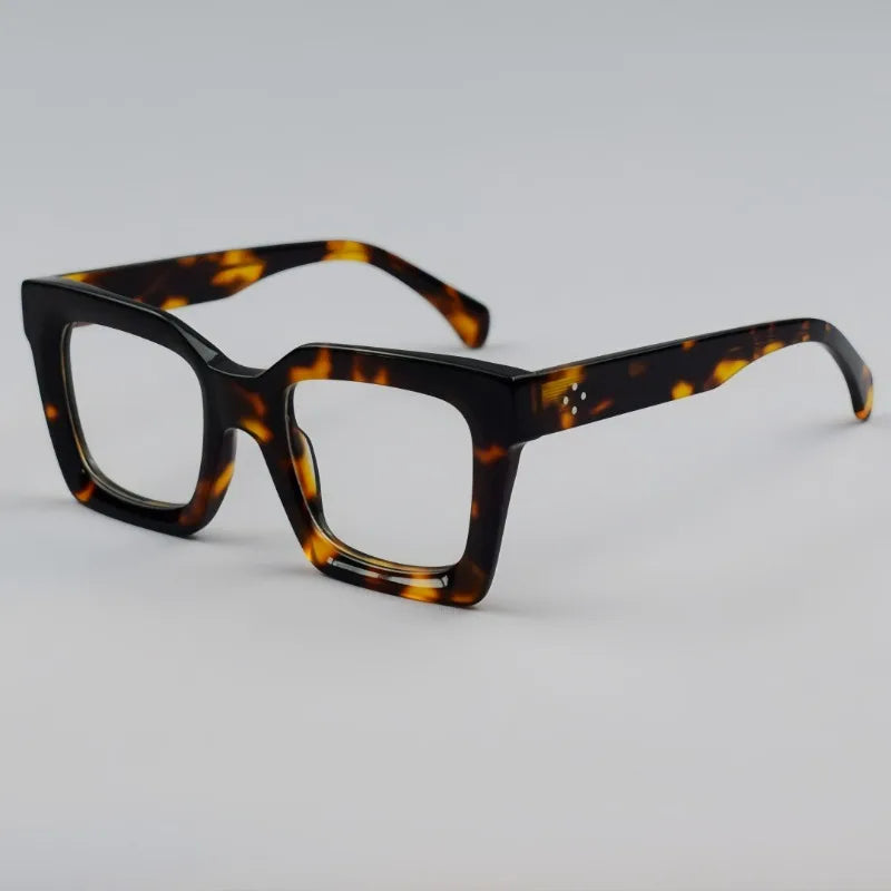 Hewei Women's Full Rim Square Thick Acetate Eyeglasses 139229