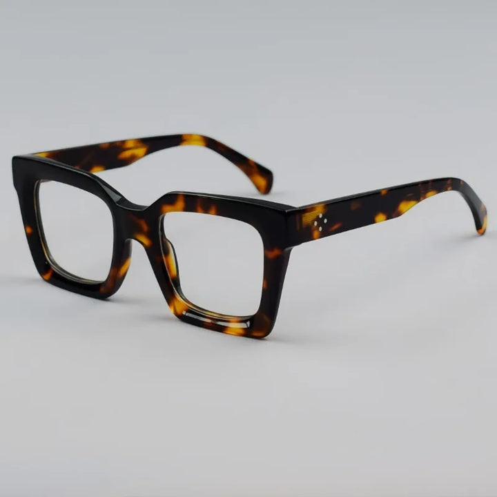 Hewei Women's Full Rim Square Thick Acetate Eyeglasses 139229