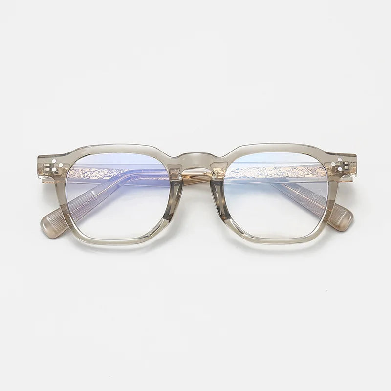 Xbora Women's Full Rim Polygon Tr 90 Acetate Fiber Eyeglasses 581013