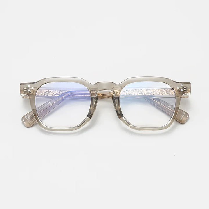 Xbora Women's Full Rim Polygon Tr 90 Acetate Fiber Eyeglasses 581013