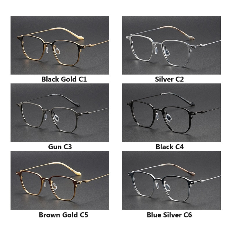 Oveliness Unisex Full Rim Square Titanium Eyeglasses 20-2317 Full Rim Oveliness