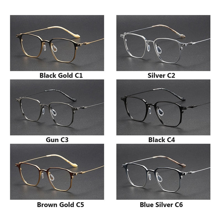 Oveliness Unisex Full Rim Square Titanium Eyeglasses 20-2317 Full Rim Oveliness