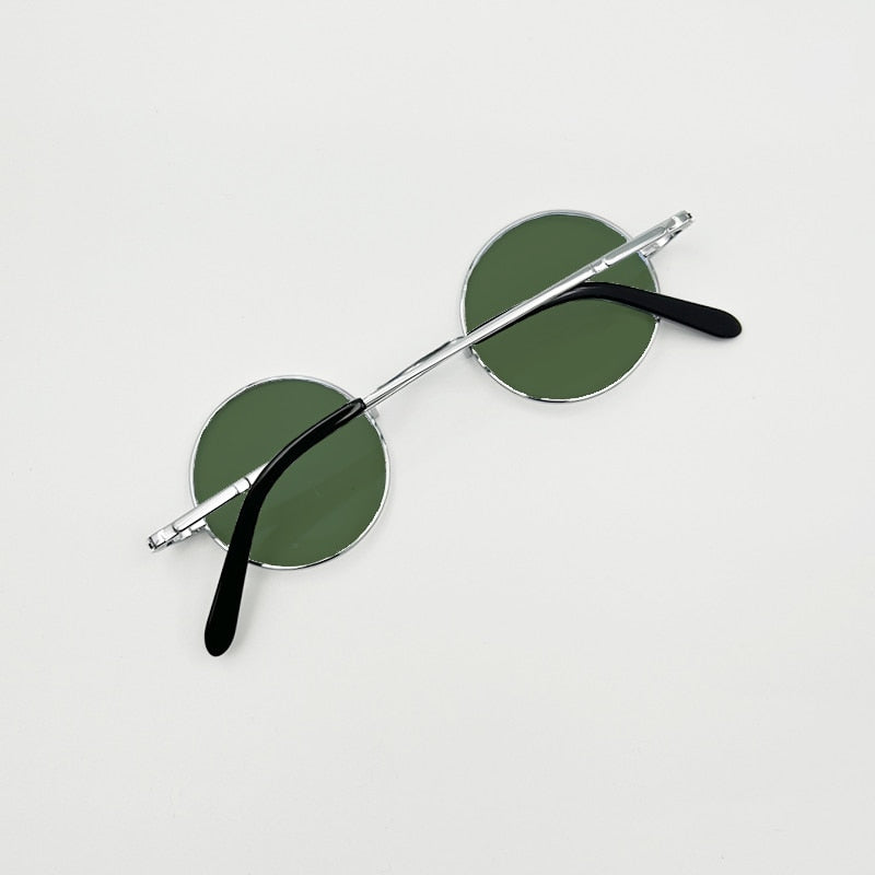 Yujo Unisex Full Rim Small 42mm Round Titanium Polarized Sunglasses Sunglasses Yujo