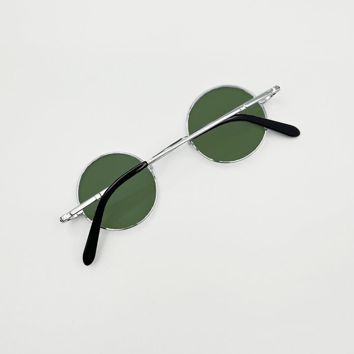 Yujo Unisex Full Rim Small 42mm Round Titanium Polarized Sunglasses Sunglasses Yujo