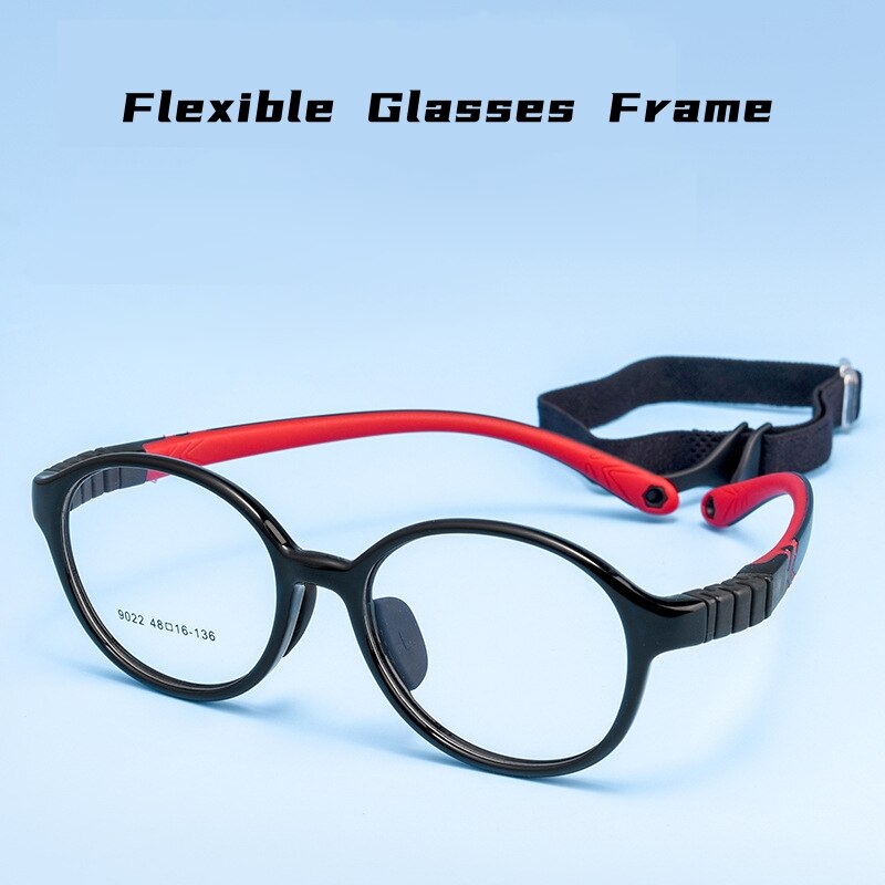 Yimaruili Unisex Children's Full Rim Round Tr 90 Silicone Eyeglasses 9022et Full Rim Yimaruili Eyeglasses