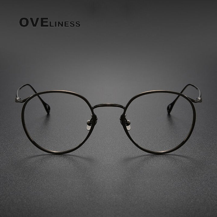 Oveliness Unisex Full Rim Square Titanium Eyeglasses 156b Full Rim Oveliness