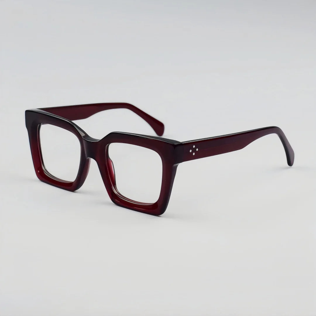Hewei Women's Full Rim Square Thick Acetate Eyeglasses 139229