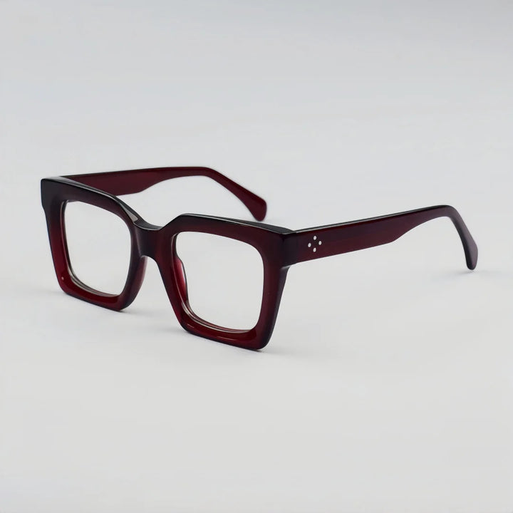 Hewei Women's Full Rim Square Thick Acetate Eyeglasses 139229