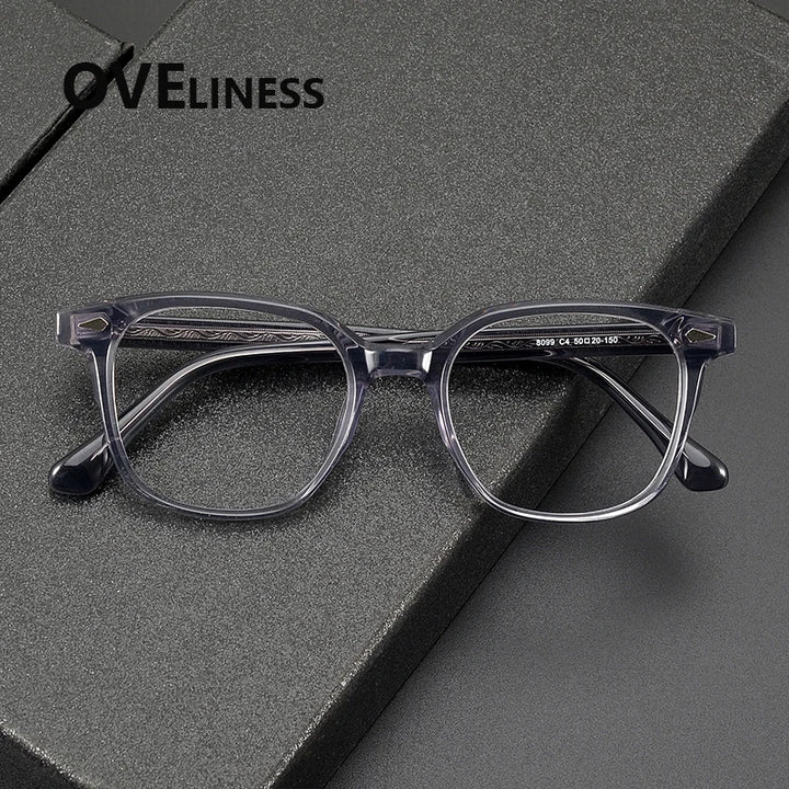 Oveliness Unisex Full Rim Oval Square Acetate Eyeglasses 88099 Full Rim Oveliness