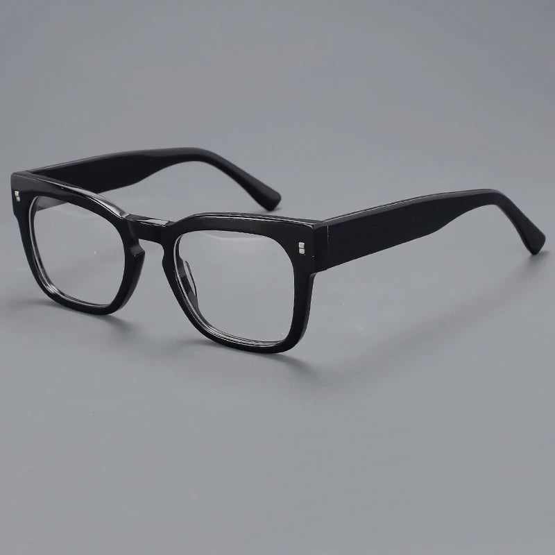 CCspace Unisex Full Rim Square Cat Eye Acetate Eyeglasses 57232 Full Rim CCspace C3Black