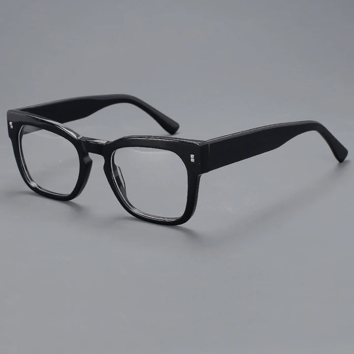 CCspace Unisex Full Rim Square Cat Eye Acetate Eyeglasses 57232 Full Rim CCspace C3Black