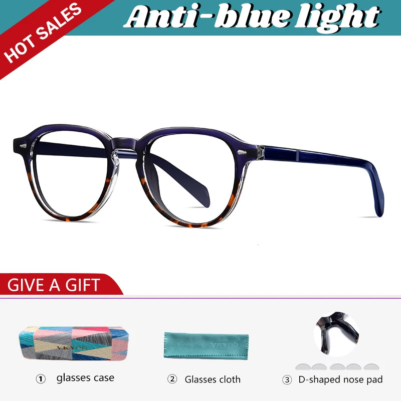 Vicky Unisex Full Rim Square Acetate Myopic Reading Glasses 31101 Reading Glasses Vicky -2.50 S31101-C3-1