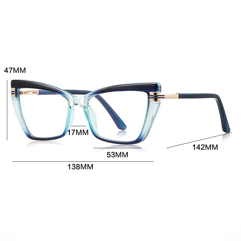 Gatenac Women's Full Rim Cat Eye Tr 90 Titanium Reading Glasses Gx2263