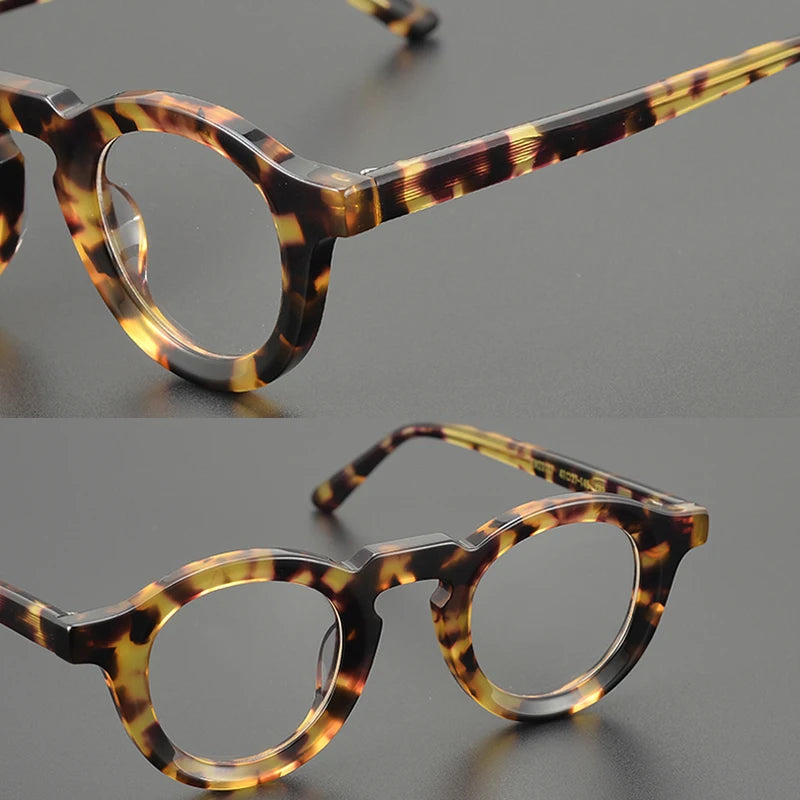 Black Mask Full Rim Round Thick Acetate Eyeglasses 23107 Full Rim Black Mask