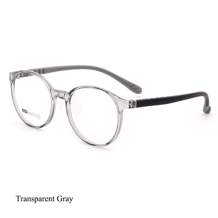 Bclear Unisex Children Full Rim Round TR 90 Titanium Eyeglasses Kd8809 Full Rim Bclear Transparent Gray