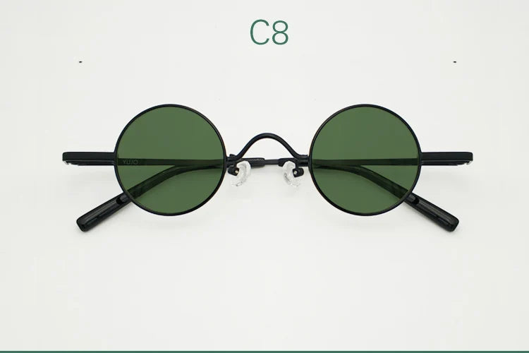 Yujo Unisex Full Rim Small Round Alloy Polarized Sunglasses 3836 Full Rim Yujo C8 CHINA