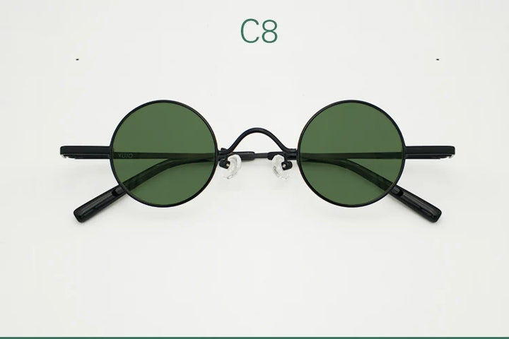 Yujo Unisex Full Rim Small Round Alloy Polarized Sunglasses 3836 Full Rim Yujo C8 CHINA