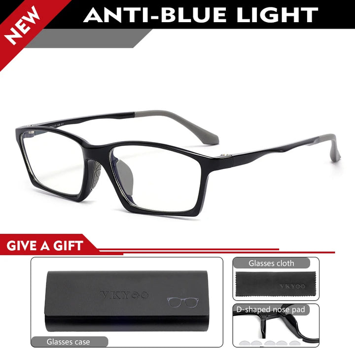 Vicky Men's Full Rim Square Tr 90 Sport Reading Glasses 626600