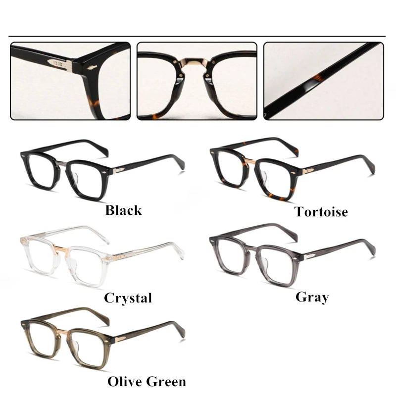 Black Mask Unisex Full Rim Square Acetate Alloy Eyeglasses 4923145 Full Rim Black Mask