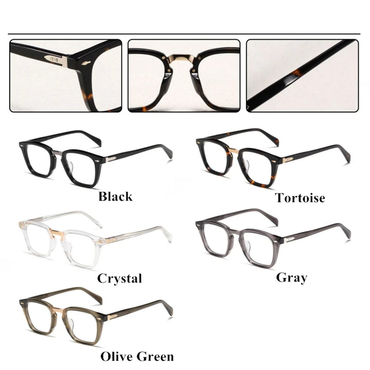 Black Mask Unisex Full Rim Square Acetate Alloy Eyeglasses 4923145 Full Rim Black Mask