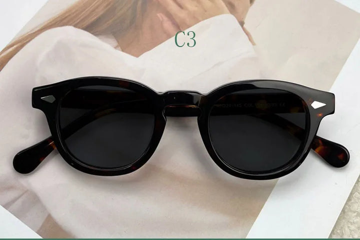 Yujo Women's Full Rim Oval Square Acetate Polarized Sunglasses Y4638 Sunglasses Yujo C3 CHINA