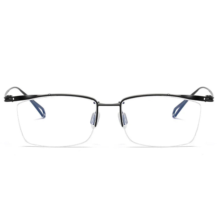 Aimee Unisex Semi Rim Square Brow Line Titanium Eyeglasses 3817 Semi Rim Aimee