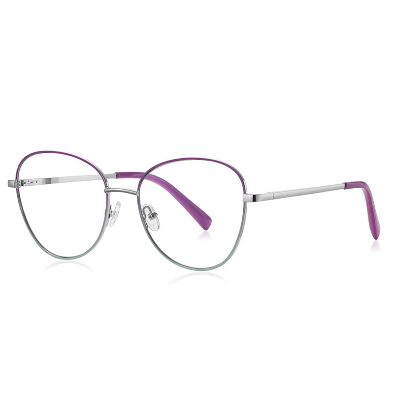 Vicky Unisex Full Rim Oval Stainless Steel Reading Glasses 3091 Reading Glasses Vicky PFD3091-C4 Prescription custom