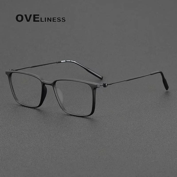 Oveliness Women's Full Rim Square  Acetate Titanium Eyeglasses 28674