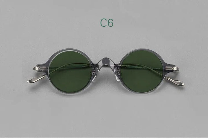 Yujo Unisex Full Rim Round Titanium Acetate Polarized Sunglasses 4128B Full Rim Yujo C6 China